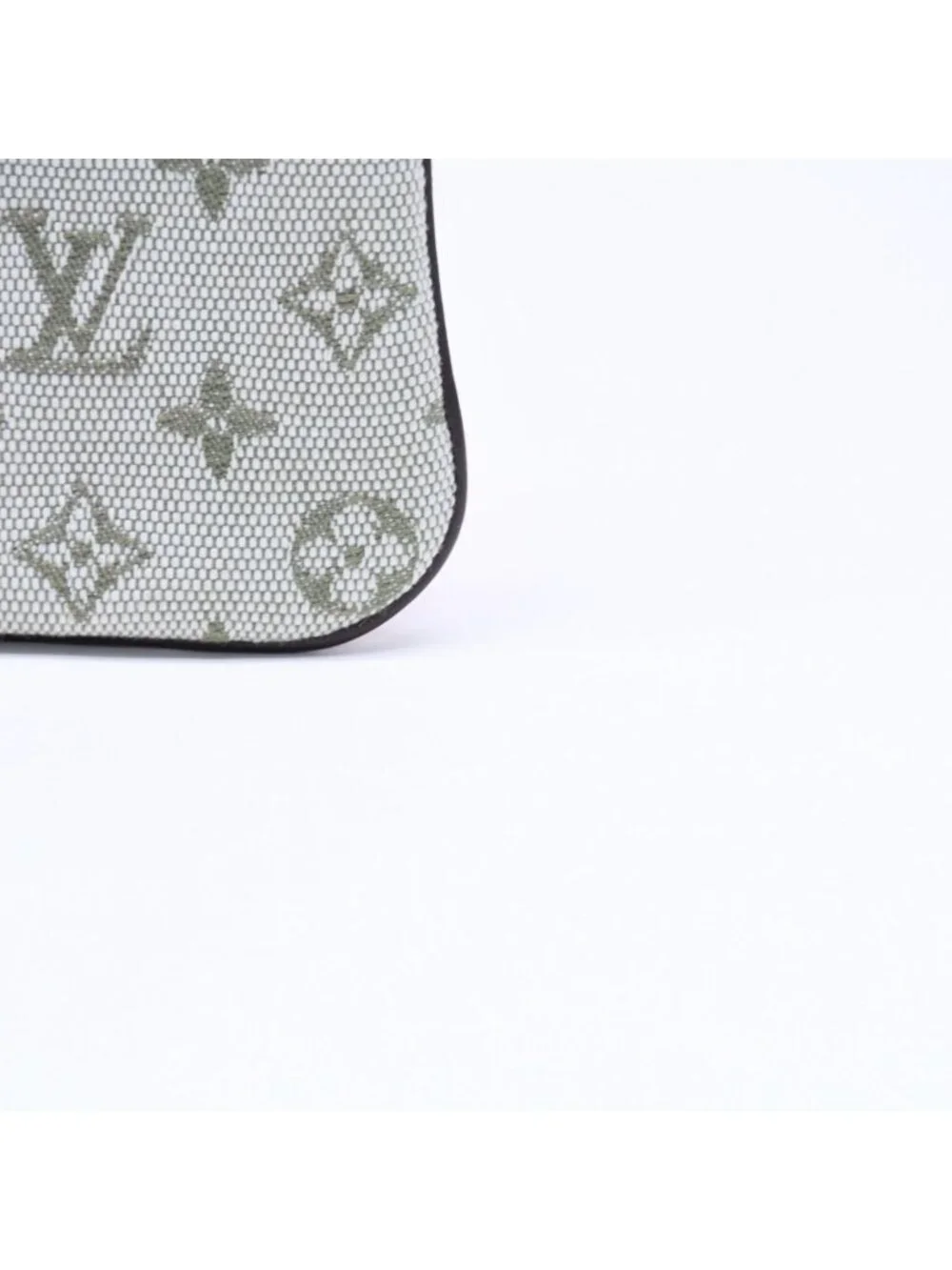 Louis Vuitton Monogram Mini Pochette Cles Coin Purse Canvas Gold Green